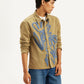 Men's Embroidered Brown Relaxed Fit Shacket - e15dfba00dd328071c631d83882d725b View