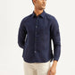 Men's Redloop Solid Regular Fit Linen Shirt - e3b3312ed95c7542519c62404e1d865d View