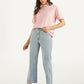 Women's Light Blue Ribcage Cropped Bootcut Fit High Rise Jeans - e989a44cb633b8dd2e9f55f833b0a75a View