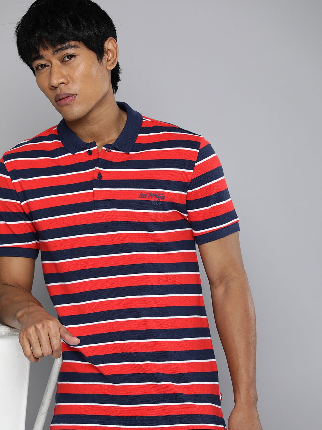 Men's Striped Polo T-shirt