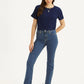 Women's 724 Blue Straight Fit High Rise Jeans - eeb8cb9b6f64cd46aab7596384c8d423 View
