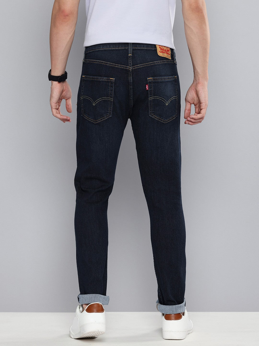 Men's 512 Indigo Slim Tapered Fit Mid Rise Jeans - ef31f7be-beeb-42bd-9386-b5e5550dd2ac1731909753422-Mens-512-Slim-Tapered-Fit-Indigo-Jeans-3781731909752780-3 View