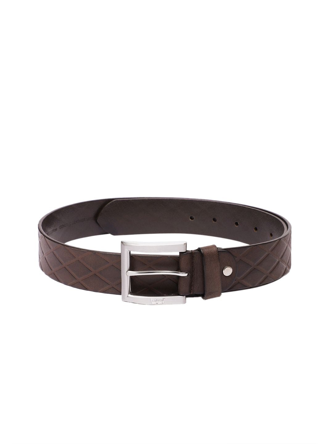 Men's Brown Textured Belt - f01b4f50-38e4-4f2d-be87-fdbe0f63a4721742204296436-Men-Textured-Leather-Belt-1301742204296259-1 View