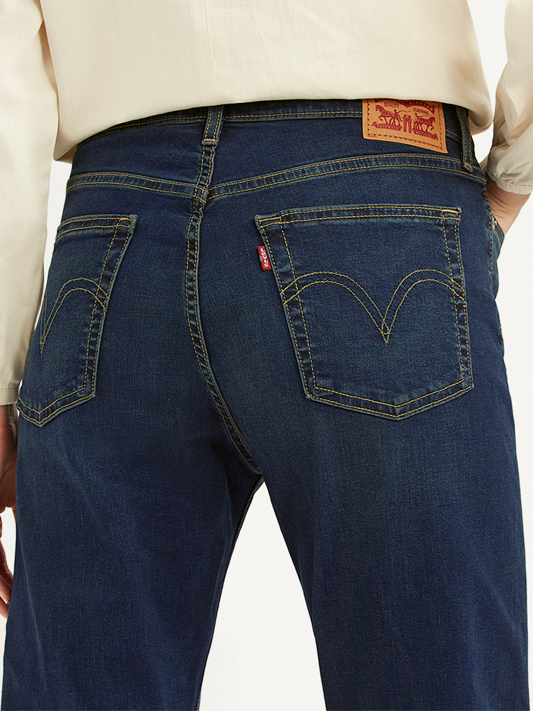 Women's Dark Blue Wedgie Straight Fit Mid Rise Jeans - f12b32c8905f3e8e8eb7e242515f5a1c View