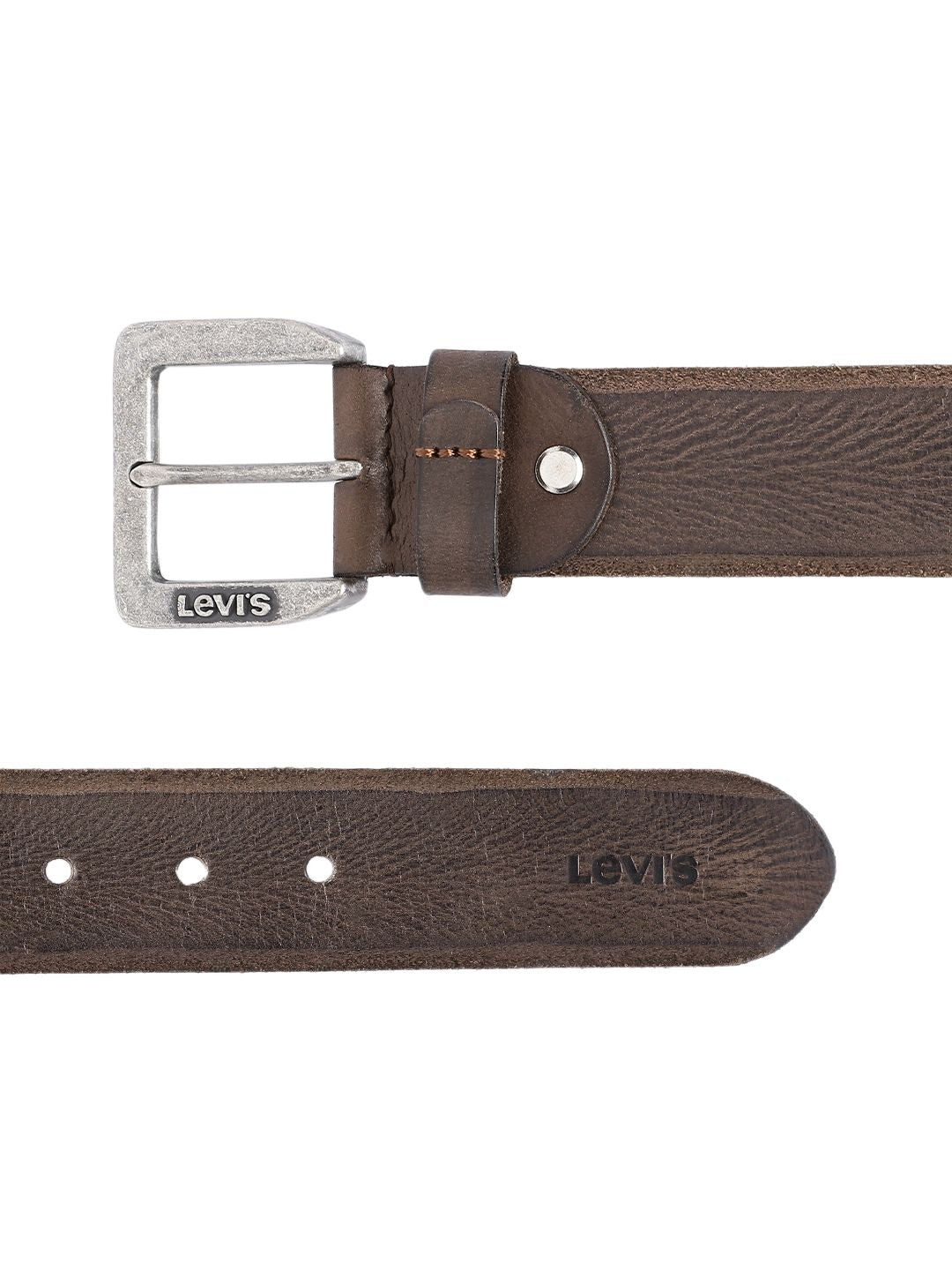 Men's Brown Solid Belt - f7a3e4f2-fbd7-44ac-9673-7c6c444154f41742190026476-Men-Solid-Leather-Belt-8671742190026331-3 View