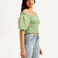 Women's Floral Green Off Shoulder Top - f8a120a88fd9c827b3ee205252134ce9 View