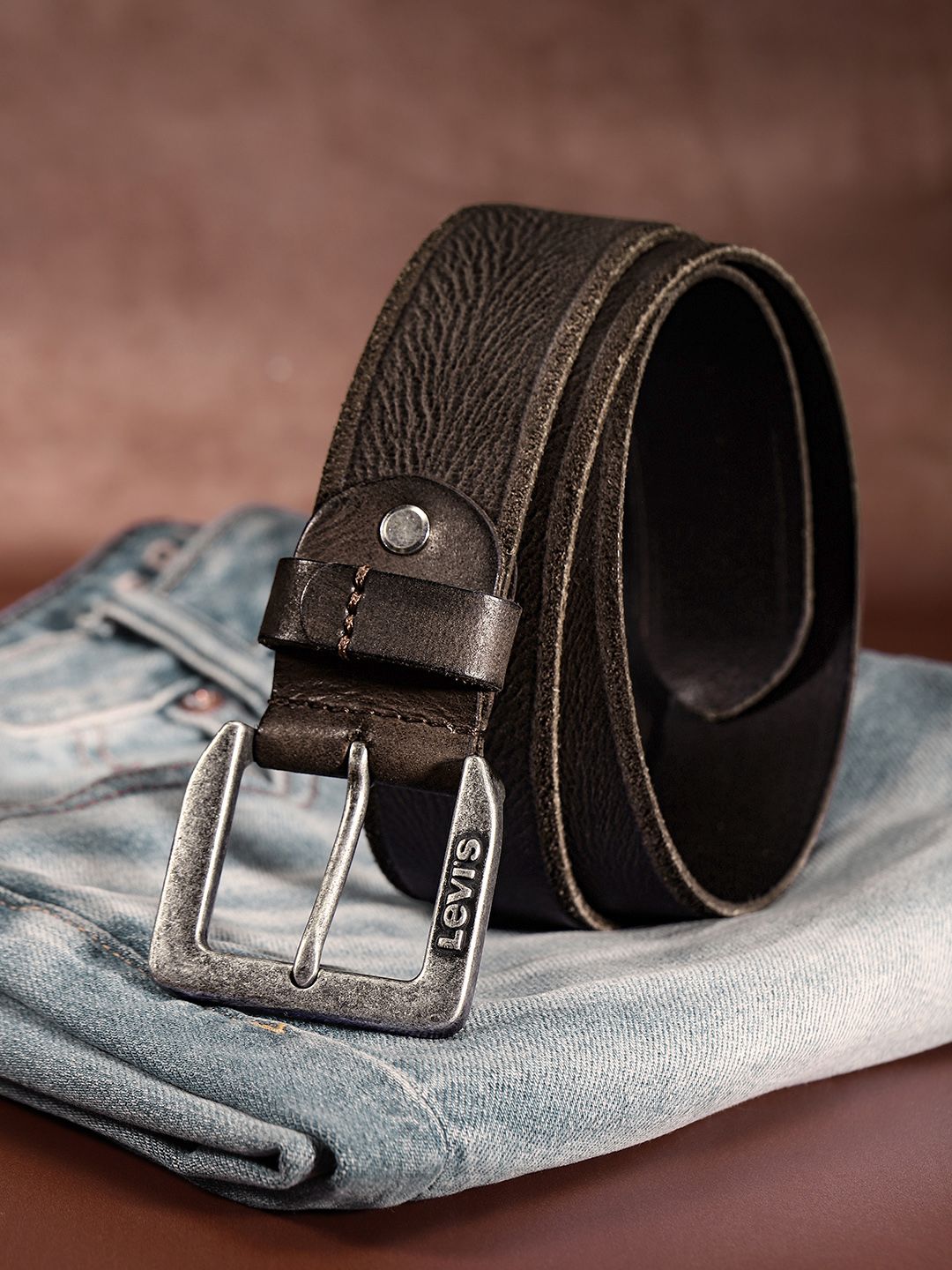 Men's Brown Solid Belt