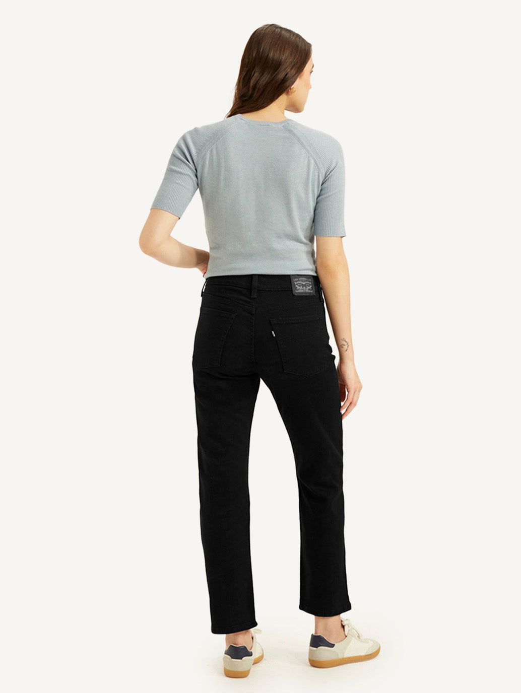 Women's Black Wedgie Straight Fit Mid Rise Jeans - fa62603098d331368598b41774969705 View