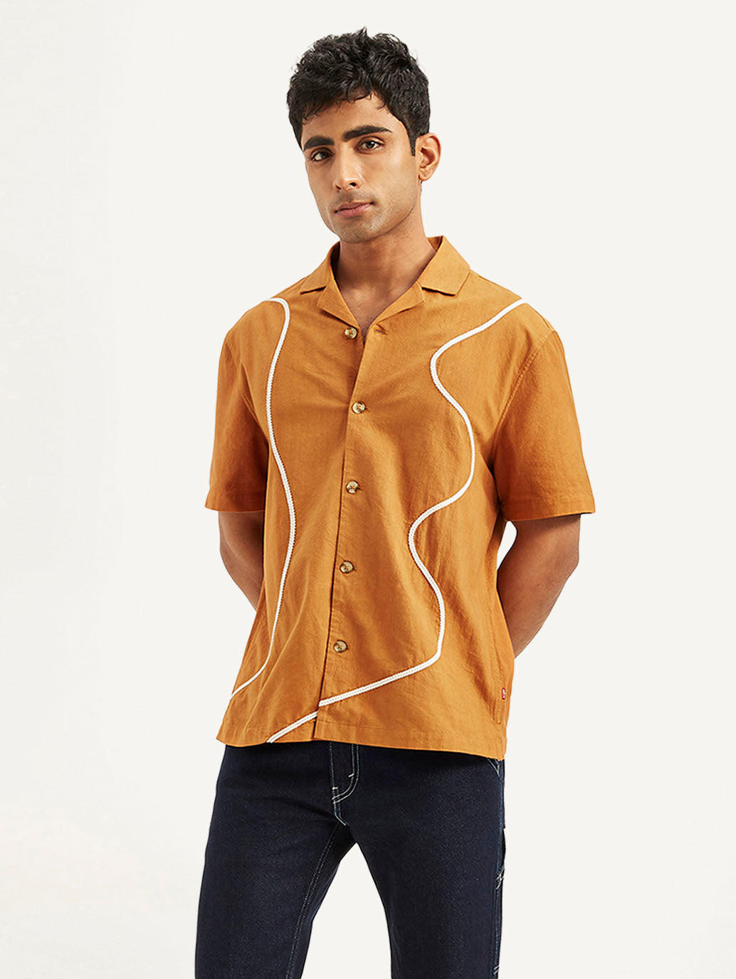 Men's Resort Collar Embroidered Regular Fit Shirt - fc5d689188204ae8edfec2b941f8d249 View