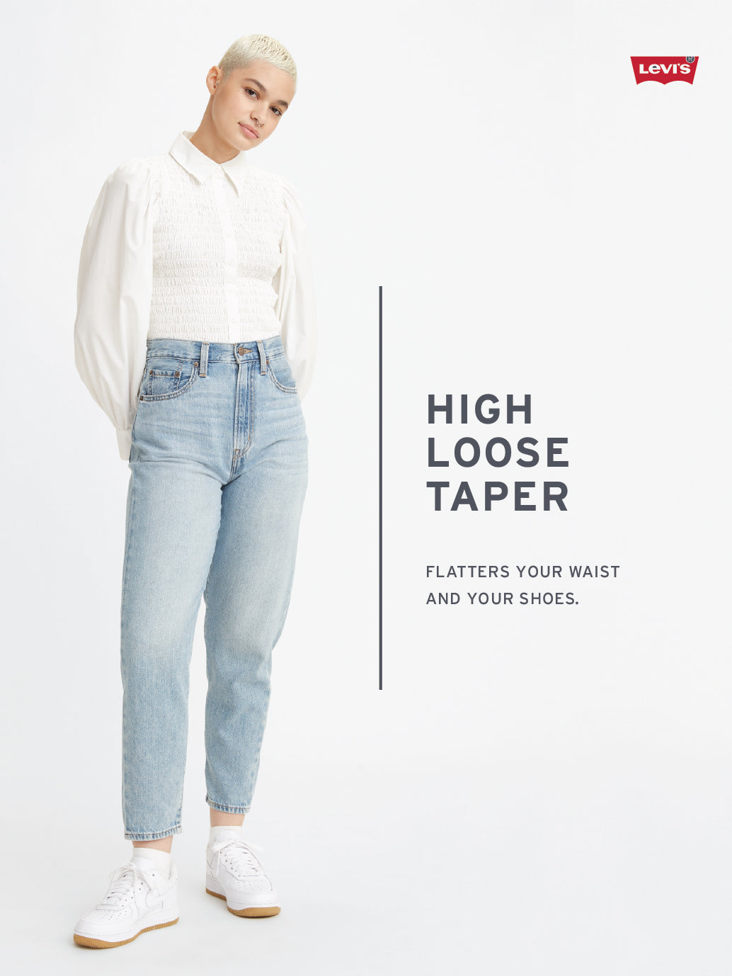 Women's Black Loose Tapered Fit High Rise Jeans - a82b3a1d-2493-4140-8655-db409fc74673 View