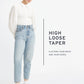 Women's Blue Loose Tapered Fit High Rise Jeans - e717d402-a20f-4987-bd43-127f11fe41b2 View