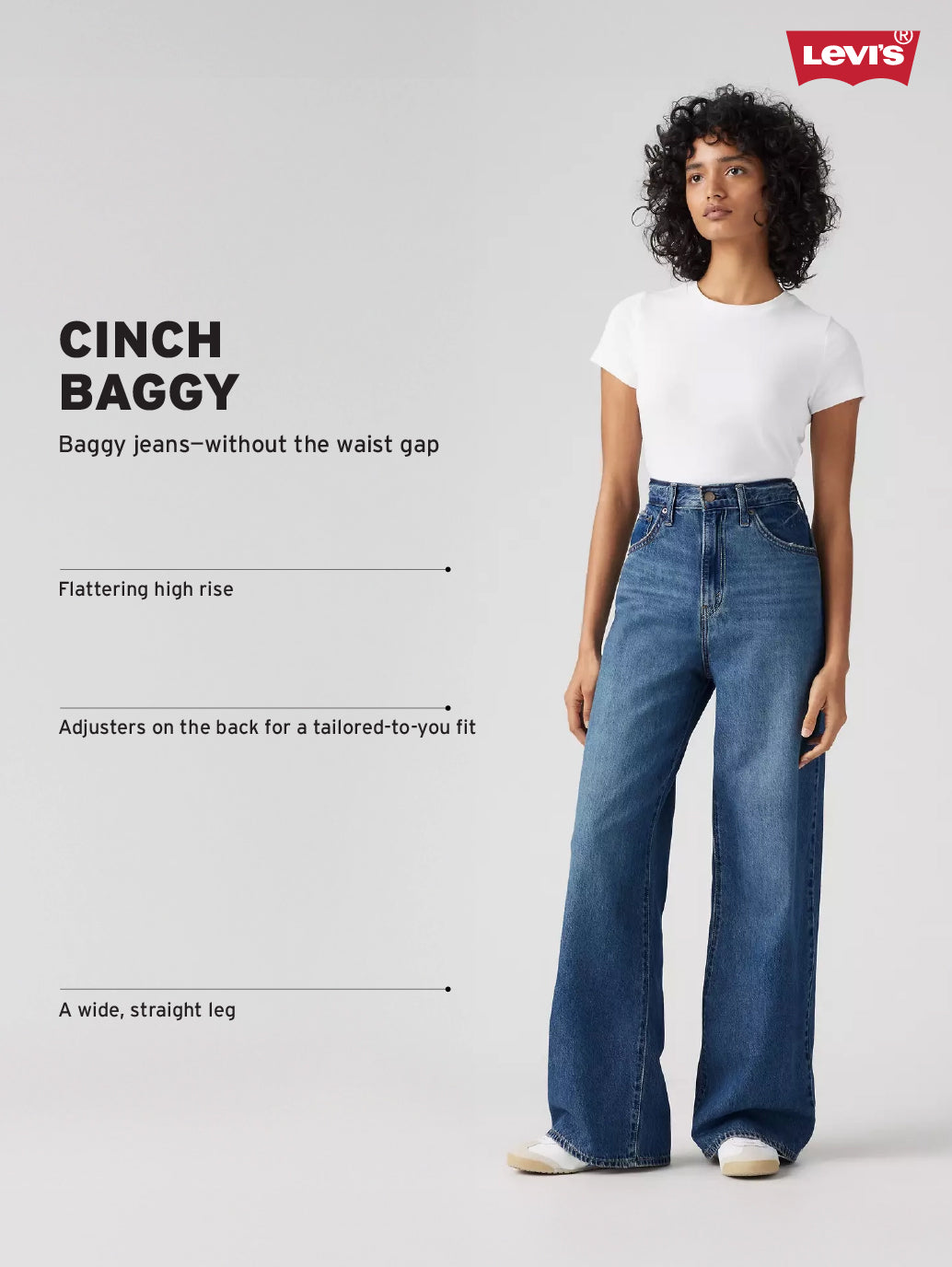 Women's Cinch Ribcage Wide Leg Fit High Rise Jeans - 6050906c-2d36-424d-a07c-1fb8cf12a4bd View