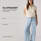 Women's Blue XL Straight Loose Fit Mid Rise Cargo Jeans - beb137d4-4e52-4a59-bda6-cf36530a385c View